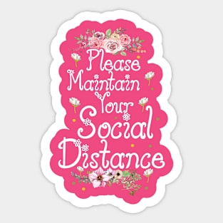 Maintain Social Distance Sticker